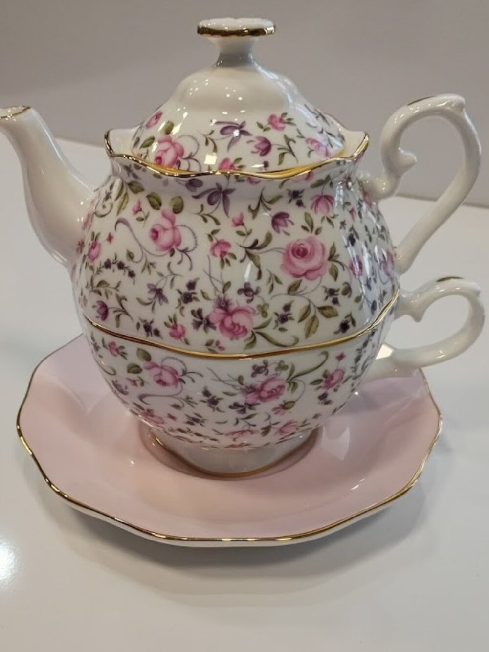 Royal Albert Rose Confetti Tea For One, NEW